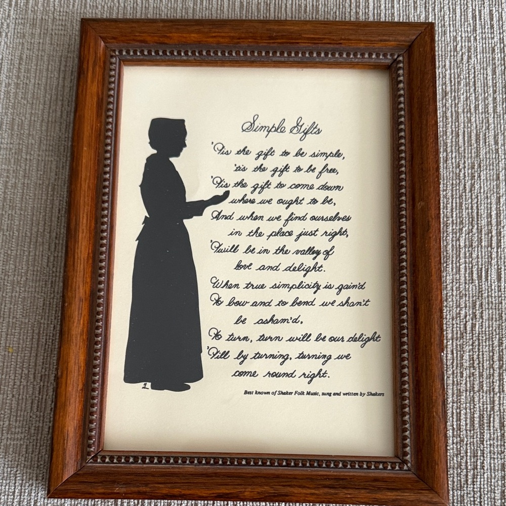 Vintage Framed Print Simple Gifts
